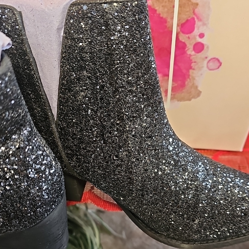Not Rated Glitter Ankle Boots - Black - Picture 6 of 11